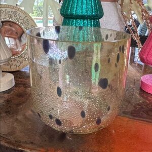 Anthropologie Smoky Confetti Candle Holder